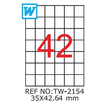 Etichete A4 , 35 x 42,64mm , TW 2154 1202