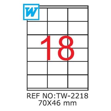 Etichete A4 , 70 x 46mm , TW 2218 1205