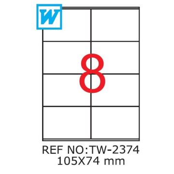 Etichete A4 , 105 x 74mm , TW 2374 1212