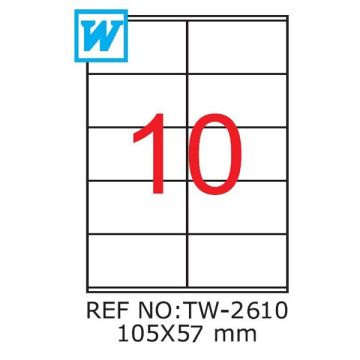 Etichete A4 , 105 x 56mm , TW 2510 1213