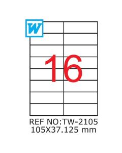 Etichete A4 , 105 x 37,125 mm , TW 2105 1197